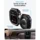 6. Spigen Rugged Armor Schutzhülle + 9H-Hartglas für Apple Watch Ultra 49 mm – Mattschwarz