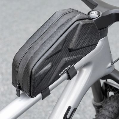 10. Rockbros Fahrradtasche, starr, Rahmen, Oberrohr, 1,4 l, Schwarz