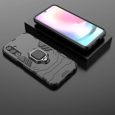 5. Ring Armor Hülle für Samsung Galaxy A24 4G Panzerhülle Magnethalter Ring schwarz