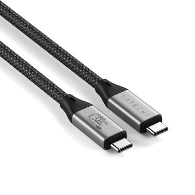 3. Satechi USB4 V2 Pro Kabel USB4 Gen 4x2 1,2 m USB-C 120 Gbit/s 240 W Silber, Schwarz