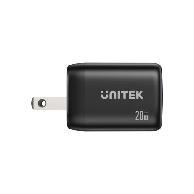 17. UNITEK 2X GAN Wandladegerät USB-C & USB-A 20W Schwarz