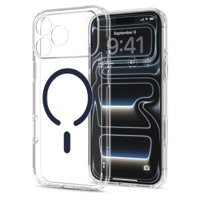 3. Spigen Ultra Hybrid MagSafe Hülle für iPhone 18 Pro Max / 17 Pro Max – Transparentes Marineblau
