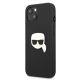 2. Karl Lagerfeld Leder Ikonik Karl's Head Metallhülle für iPhone 13 mini - Schwarz