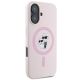 4. Karl Lagerfeld Silikon Karl&Choupette Heads Ring MagSafe iPhone 16 Hülle - Rosa