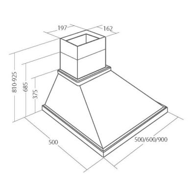 2. Rustikale Wandhaube AKPO WK-4 RUSTICA COUNTRY 60 Ecru-Creme