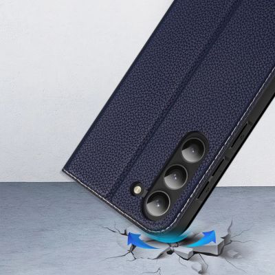 13. Dux Ducis Skin X2 Hülle Samsung Galaxy S23+ Flip Case Wallet Stand blau