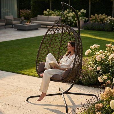 14. Hängesessel Cocoon 105x195CM Dunkelbraun