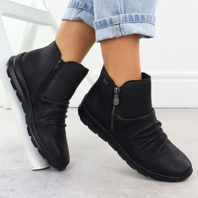 10. Damen-Lederboots, wasserdicht, schwarz – Rieker Z0056-00