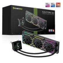 Gamemax CPU-Flüssigkeitskühler | HAILSTORM 360 LCD BK | Schwarz