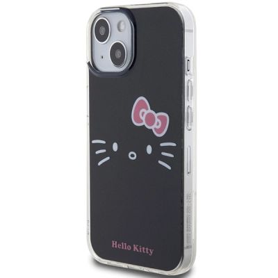 2. Hello Kitty IML Kitty Face Hülle für iPhone 15 – Schwarz