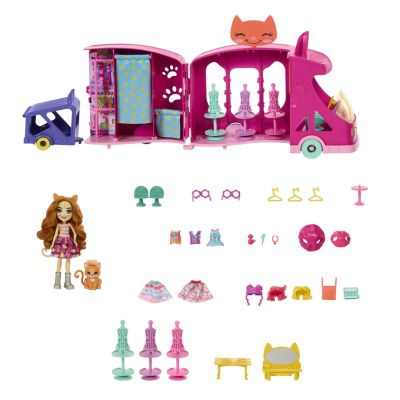 3. Enchantimals Mobiles Modestudio-Set + Kitty-Puppe HPB34