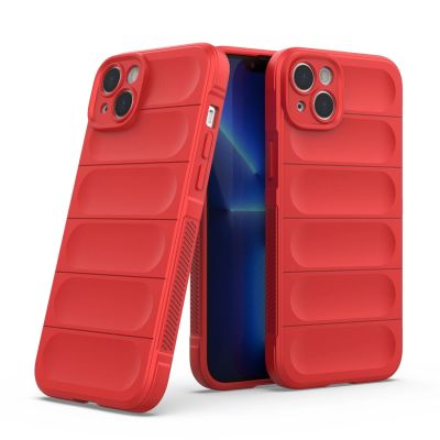 6. Magic Shield Case Hülle für iPhone 14 Plus flexible gepanzerte Hülle rot
