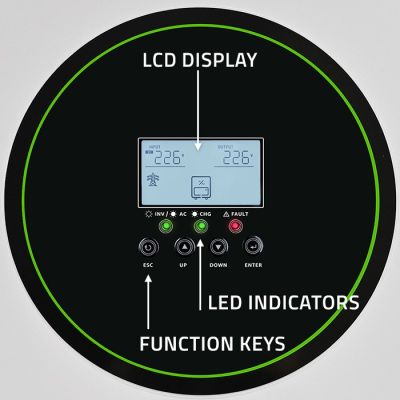 3. Qoltec Off-Grid Hybrid-Solarwechselrichter 11000W | 160A | 48V | MPPT | BMS | Sinus | WLAN-Option | Leistungsfaktor 1,0
