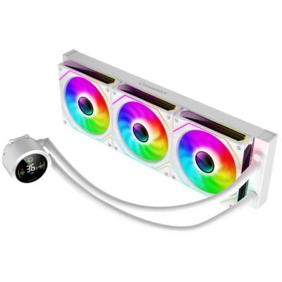 3. GameMax ICEBURG 360 DIGITAL WH Computer-Kühlsystem Prozessor All-in-One Flüssigkeitskühler 12 cm Weiß 1 Stück.