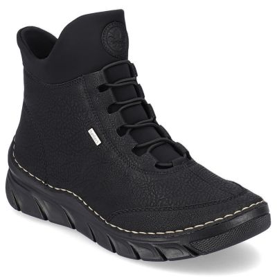 8. Gefütterte schwarze Damen-Ankle-Boots Rieker 55069-00