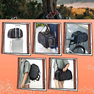 11. Rockbros 30140028001 Transport-Fahrradtasche für Katzen und Hunde – Schwarz