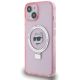 2. Karl Lagerfeld KLHMP15SHMRSCHP iPhone 15 6,1" rosa/rosa Hardcase Ringständer Choupette Head MagSafe