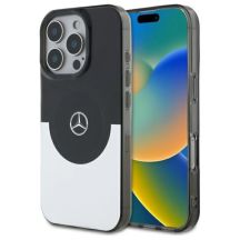 Mercedes Double Layer BiColor MagSafe Hülle für iPhone 16 Pro – Silber