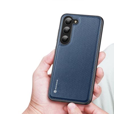 4. Dux Ducis Fino Hülle Samsung Galaxy S23+ Hülle mit Silikonrahmen blau