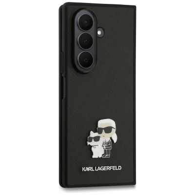 5. Karl Lagerfeld Saffiano Karl&Choupette Pin Case für Samsung Galaxy Z Fold7 – Schwarz
