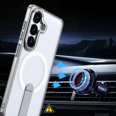6. Hybrid Armor X Schutzhülle für Samsung Galaxy S26 Plus mit Ständer, kompatibel mit MagSafe – Transparent