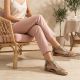 7. Damen-Sandalen aus durchbrochenem Schlangenleder in Gold, M.Daszyński MR24148-2
