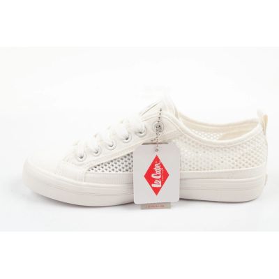 3. Lee Cooper Damen-Sneaker, durchbrochenes Muster, weiß, bequem, Sommerschuhe
