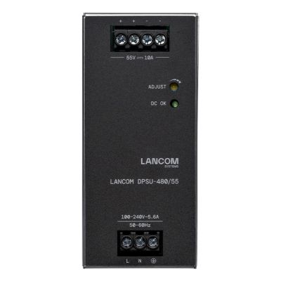 3. LANCOM DPSU-480/55 Netzteilmodul 480 W TS35 DIN Schwarz, Stahl