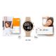16. VELTORI VT310-1 Damen-Smartwatch, Goldarmband + rosa Silikonarmband