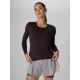 Damen-Trainingsshirt mit langen Ärmeln, schmal geschnitten, schnelltrocknend, Größe 4F 4FRAW26TFLOF0733-80S