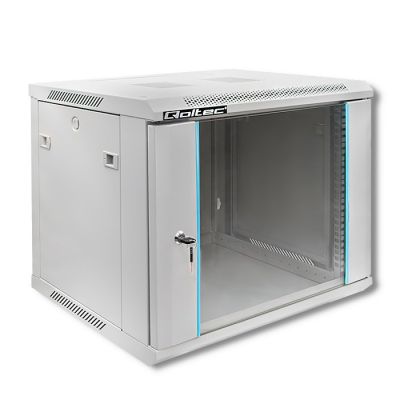 Qoltec Rack-Schrank 19" | 9 HE | 600 x 500 x 450 mm | Grau | Hängend