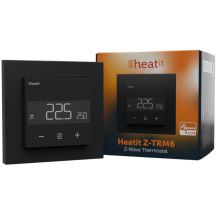Heatit Z-TRM6 Schwarz Matt Z-Wave Thermostat 3600W 16A 868,4 MHz