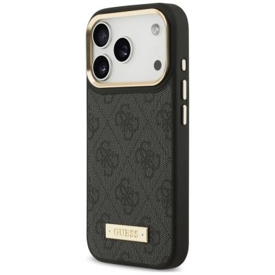 2. Guess 4G Logo Plate MagSafe Hülle für iPhone 18 Pro Max / 17 Pro Max – Schwarz