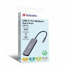 Verbatim CMH-08 USB Typ-C 5000 Mbit/s Silber
