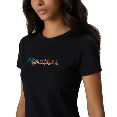 4. Damen-T-Shirt 4F F2717 Tiefschwarz 4FWSS26TTSHF2717 20S