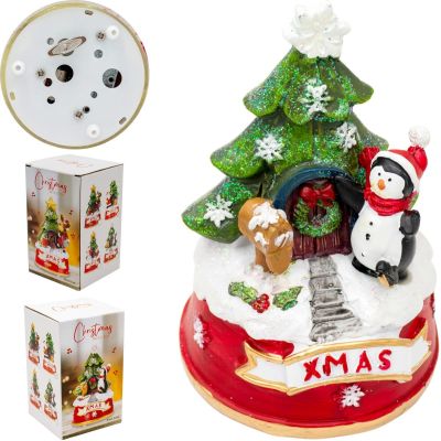 22. Weihnachtsdekoration mit spielenden Pinguinen