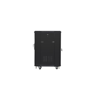 9. Lanberg FF01-6615-12B Rack-Schrank (15 HE; 19 Zoll; 848 mm / 600 mm / 600 mm; Standgerät; Glas; 800 kg; schwarz)