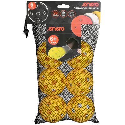 2. UNIHOC Spielbälle gelb Enero 6 Stück