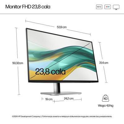 5. HP LED-Monitor 23,8" S5 Pro 524pf (9D9L6UT)