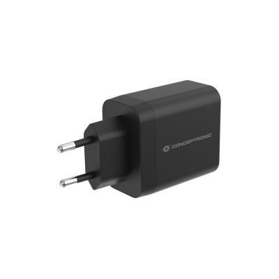 3. Conceptronic ALTHEA20B45 Universelles Ladegerät für Mobilgeräte, Schwarz, AC-Schnellladung, Intern