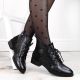 3. Filippo W PAW478A schwarze Lacklederstiefeletten mit isolierter Krokodilledersohle