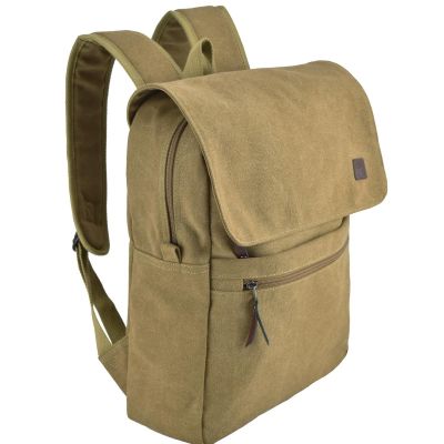 Jugendrucksack aus Canvas, braun, SEMI LINE