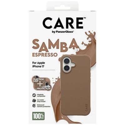 5. CARE by PanzerGlass Modisches Samba MagSafe Case für iPhone 17 - Braun