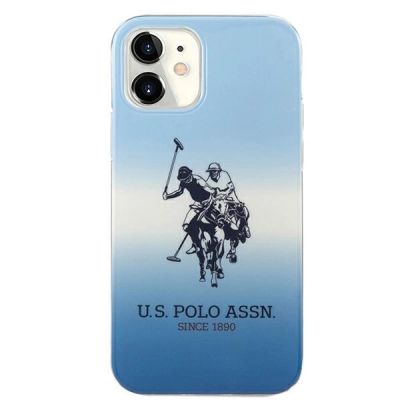 3. US Polo Assn. Gradient Pattern Collection iPhone 12 mini Hülle - Blau