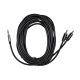 6. 3,5-mm-Klinkenstecker auf 2 Cinch-Stecker Audiokabel, 5 m, Schwarz