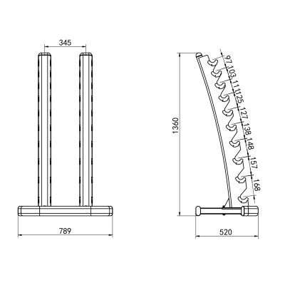 4. STR37 HMS GEWERBLICHES VERTIKALES HANTELGESTELL