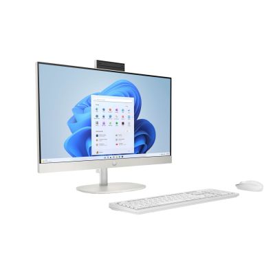 22. HPAiO 24-cr0312nw Ryzen 5 7520 23,8" FHD IPS 250 Nits AG 16 GB DDR5 SSD512 Radeon 610M CAM720p Tastatur + Maus Win11 Gehäuse Weiß 2 Jahre