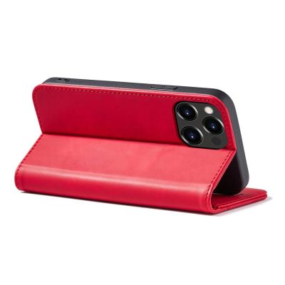3. Magnet Fancy Case Hülle für iPhone 14 Plus Flip Cover Wallet Ständer rot