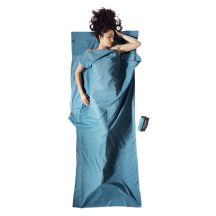 Cocoon TravelSheet Rechteckiger Schlafsack aus Baumwolle Blau