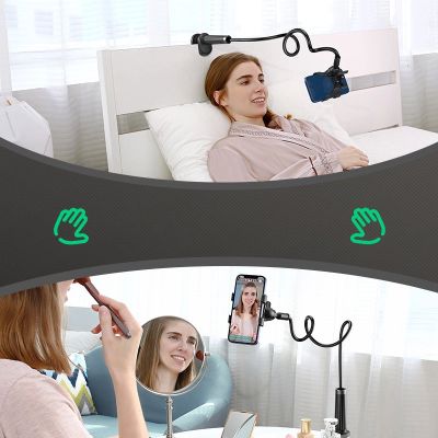 8. Ugreen Universalhalterung Ständer Handyhalter Tablet (bis 12cm breit) Stativ Lazy Holder mit flexiblem Arm weiß (30488 LP113)